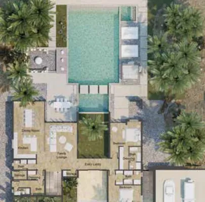 Concept villa plan for a Lifestyle plot