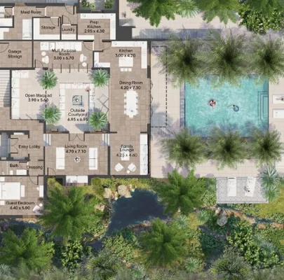 Concept villa plan for a Premium plot