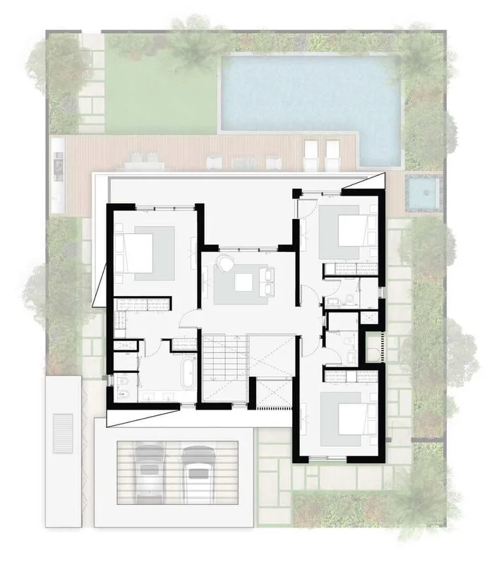 Rawya 4-bedroom first floor plan