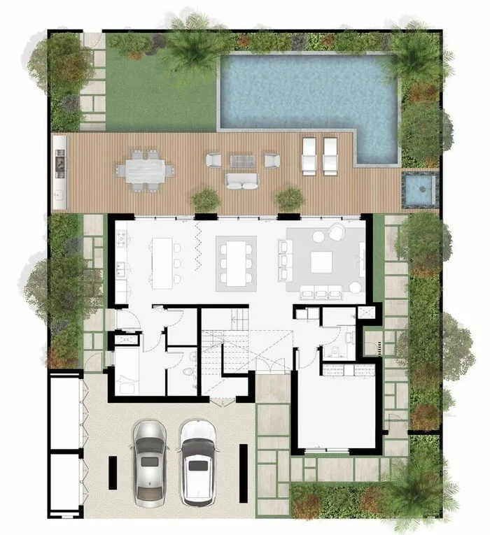 Rawya 4-bedroom ground floor plan