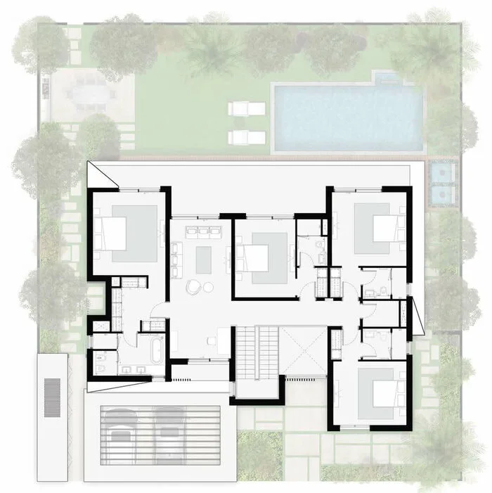 Rawya 5-bedroom first floor plan