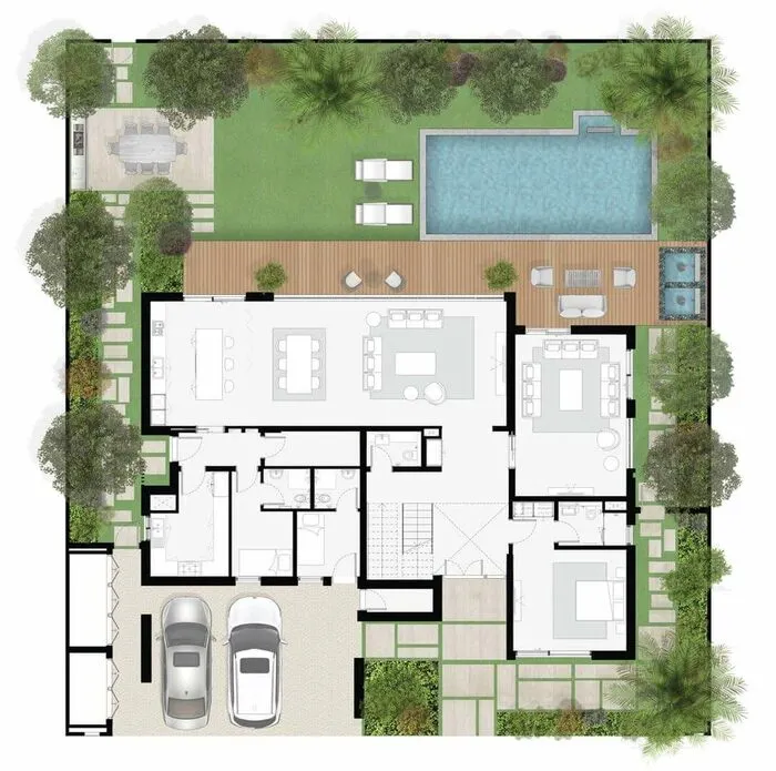 Rawya 5-bedroom ground floor plan