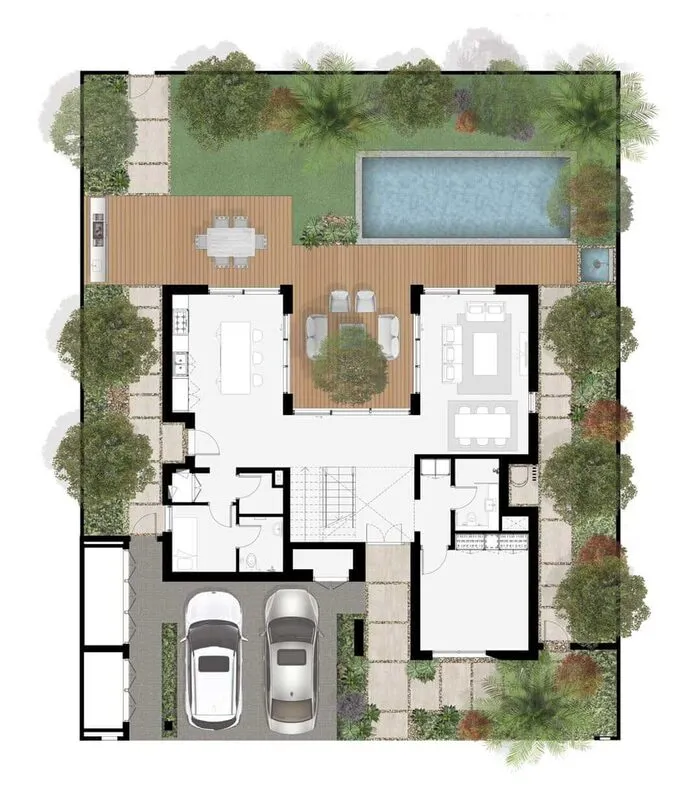 Rihal 4-bedroom ground floor plan