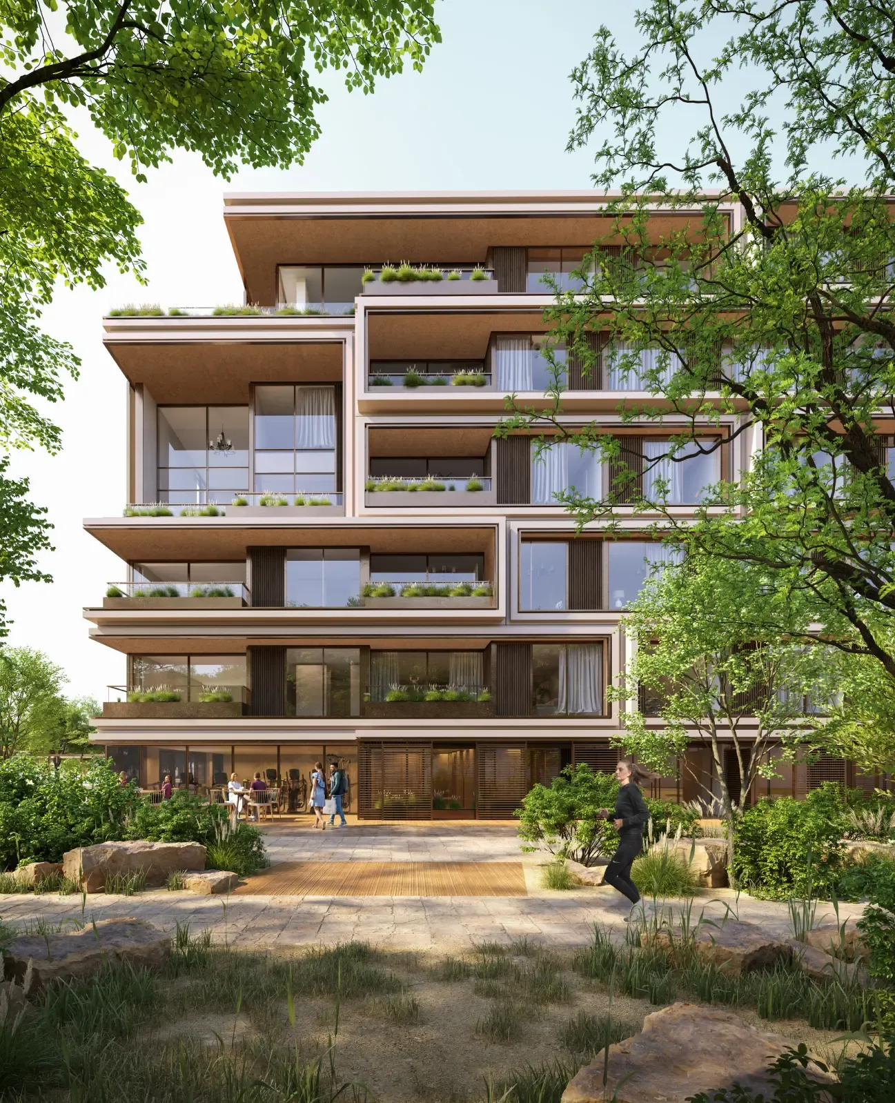Apartment terraces and planting