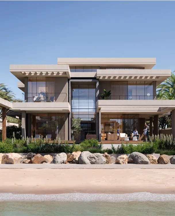 Canal villa on the beach