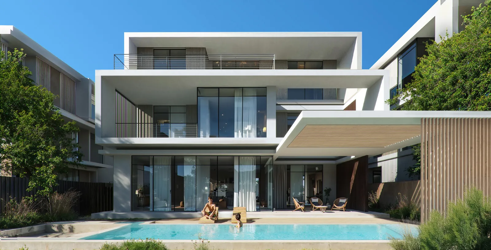 Naseem AlJurf Acacia villa with its pool and garden