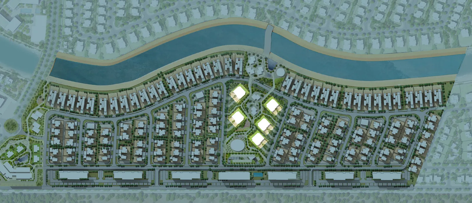 Site plan: where the AlGhaf townhouses sit within Naseem AlJurf