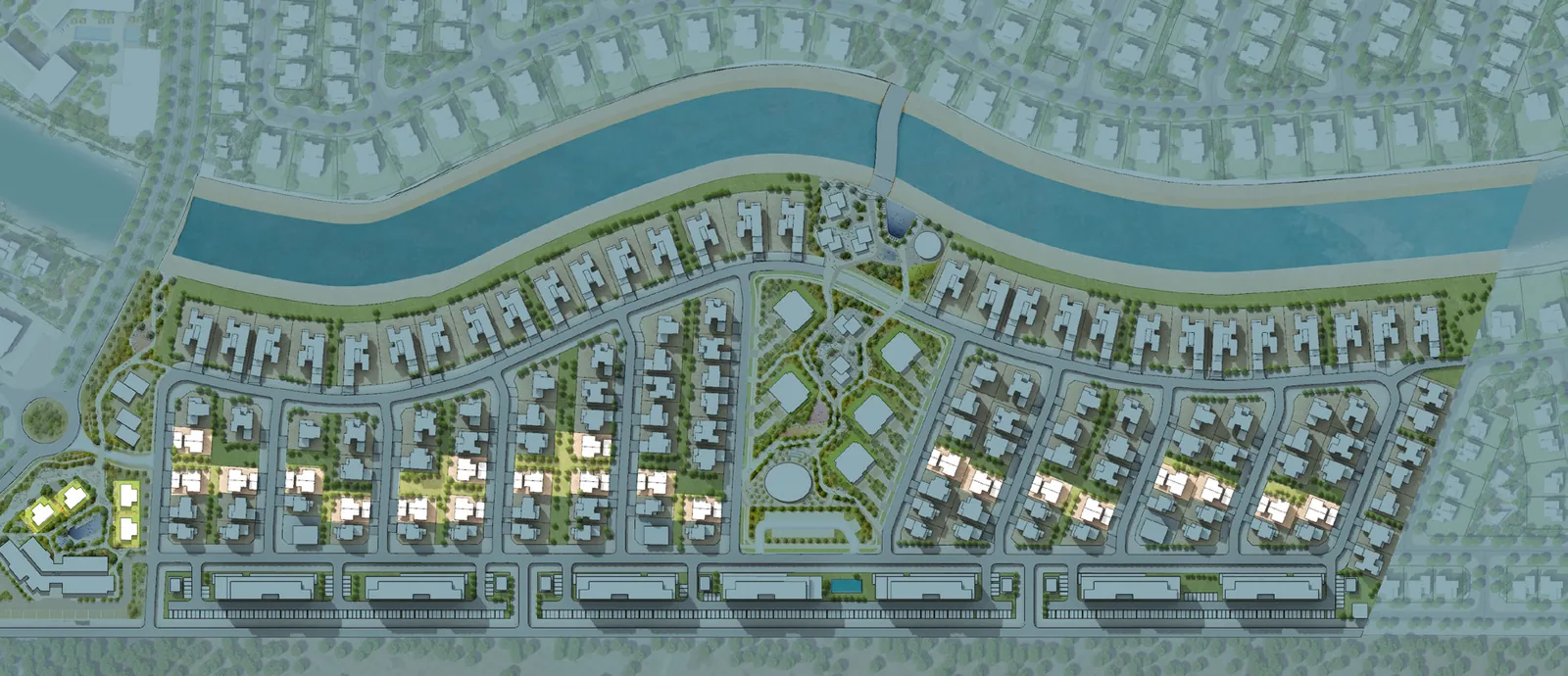Site plan: where the Sikka townhouses sit within Naseem AlJurf