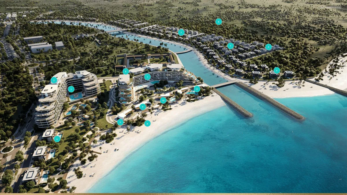 Jacob & Co Beachfront Living villas on the Al Jurf shoreline